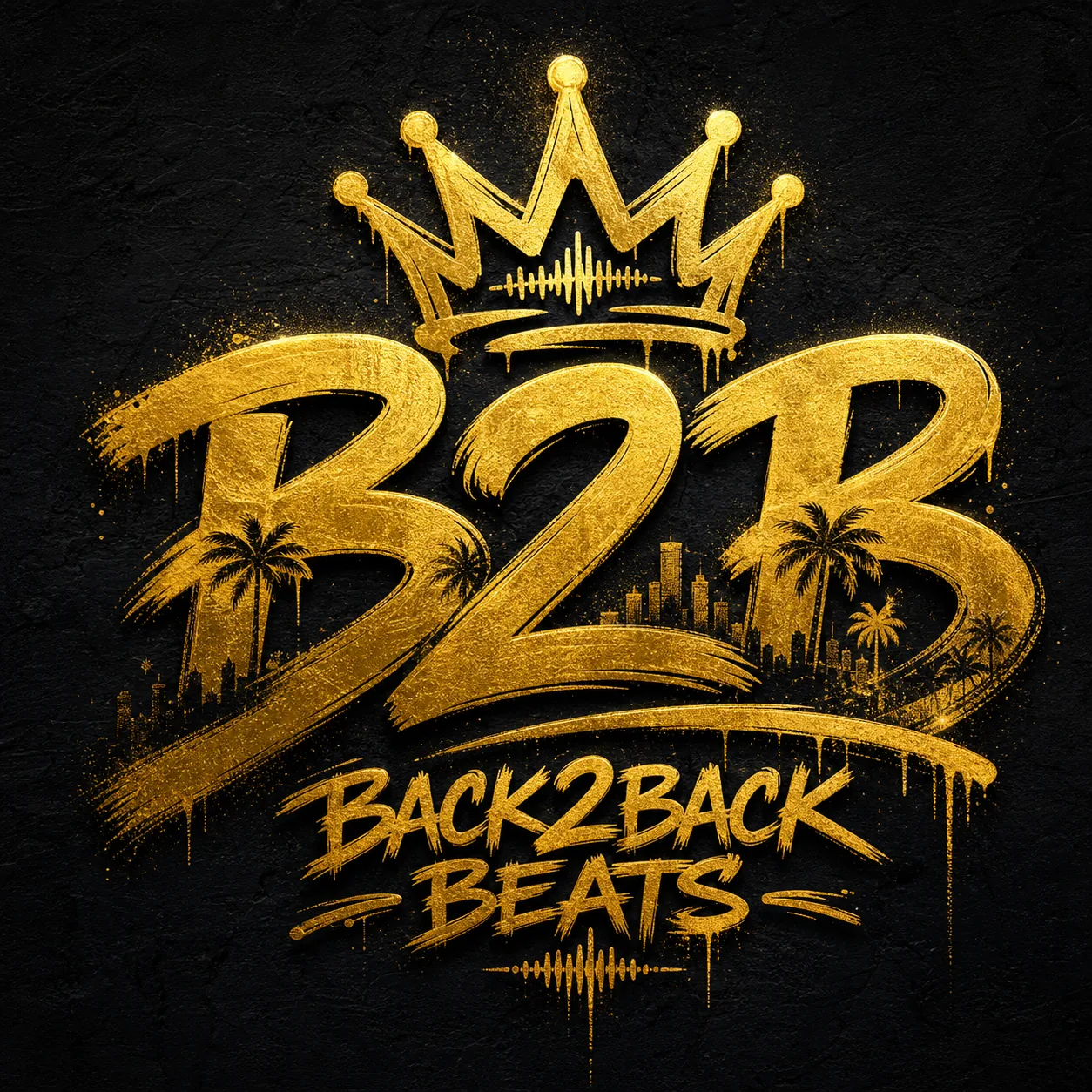 Back2Back Beats gold crown emblem