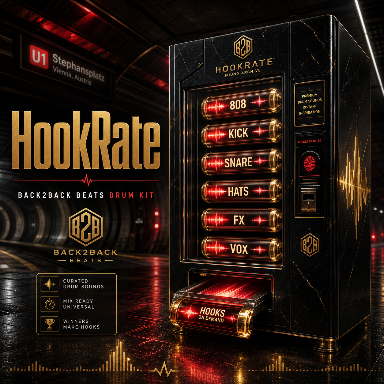 HookRate drum kit product artwork