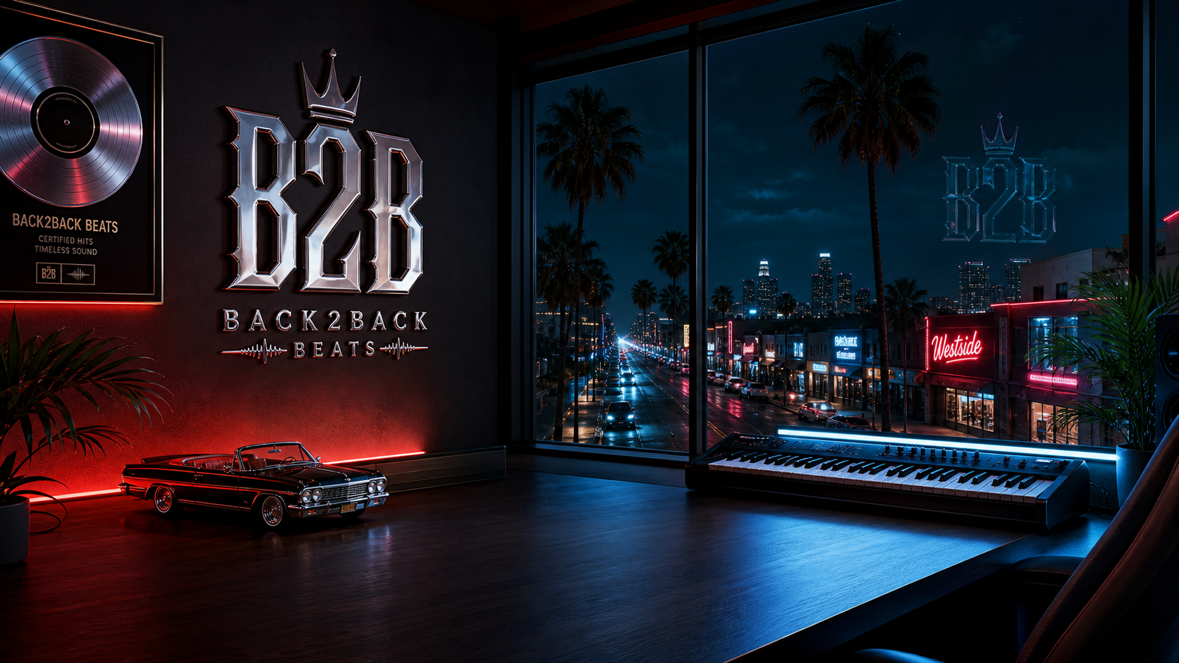 Back2Back midnight lowrider workspace