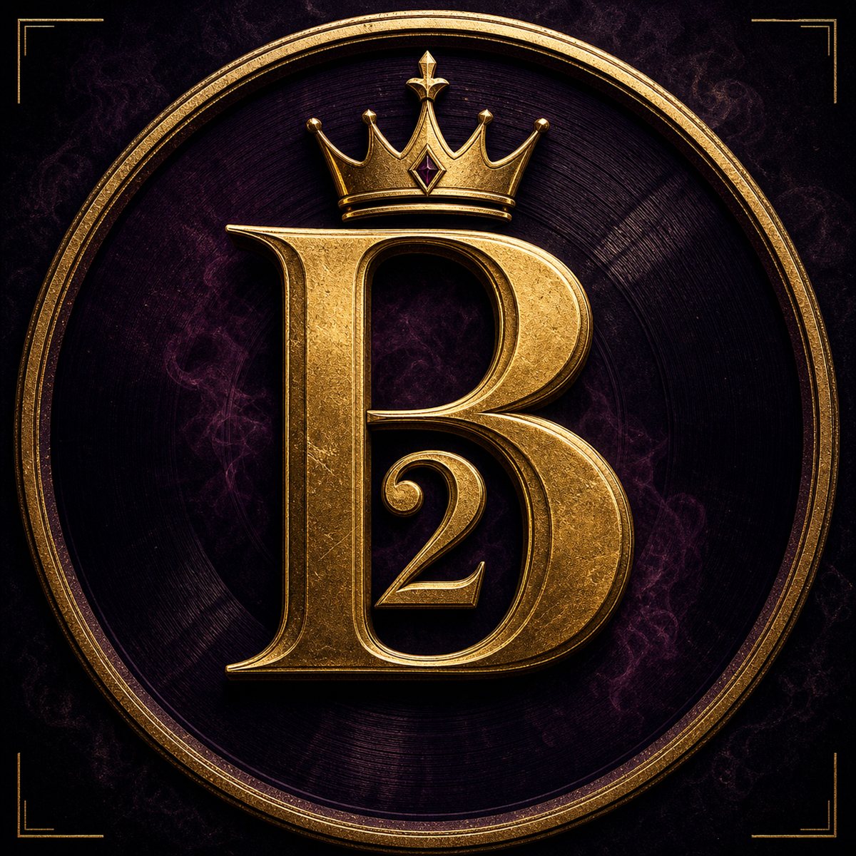 Back2Back crowned B monogram on vinyl medallion
