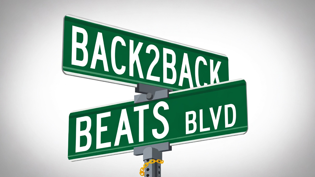 Back2Back & Beats Blvd street sign